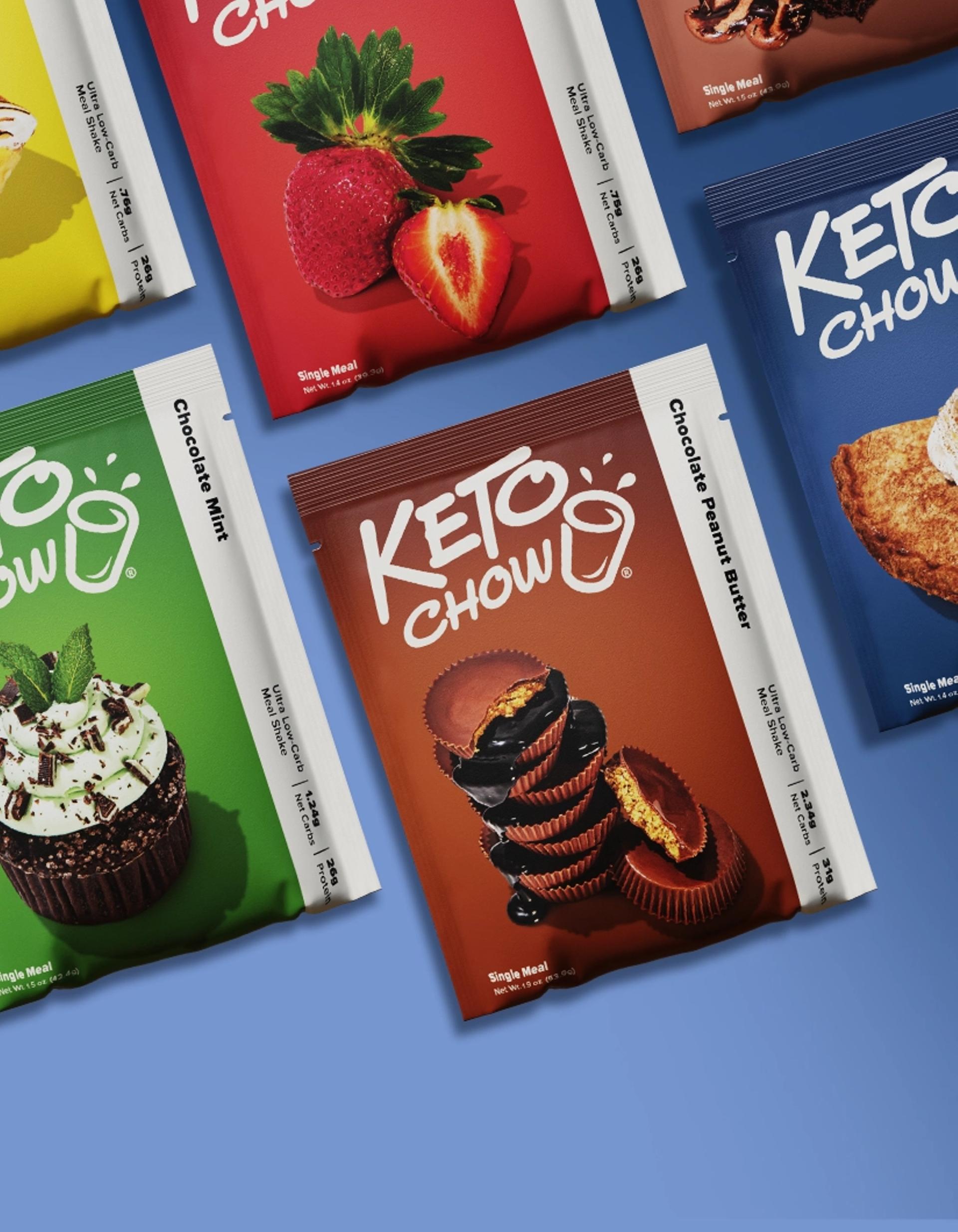 various keto chow shake packets