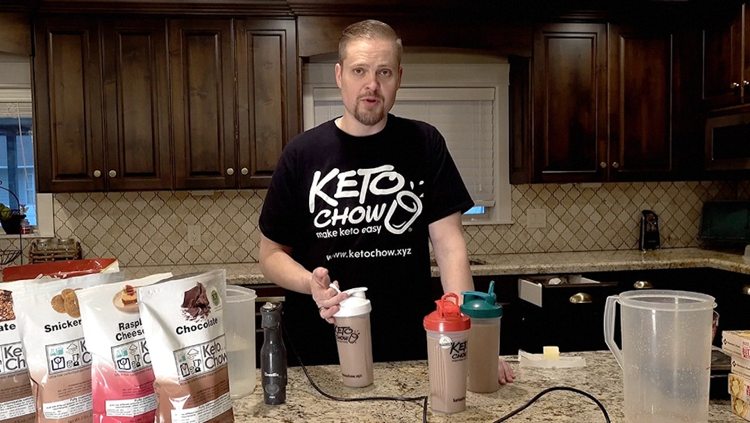 Chris Bair making Keto Chow