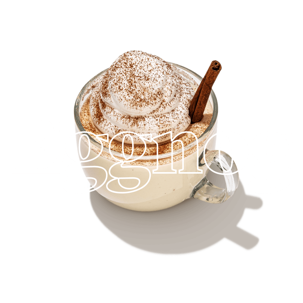 Keto Chow Eggnog title with food name sake