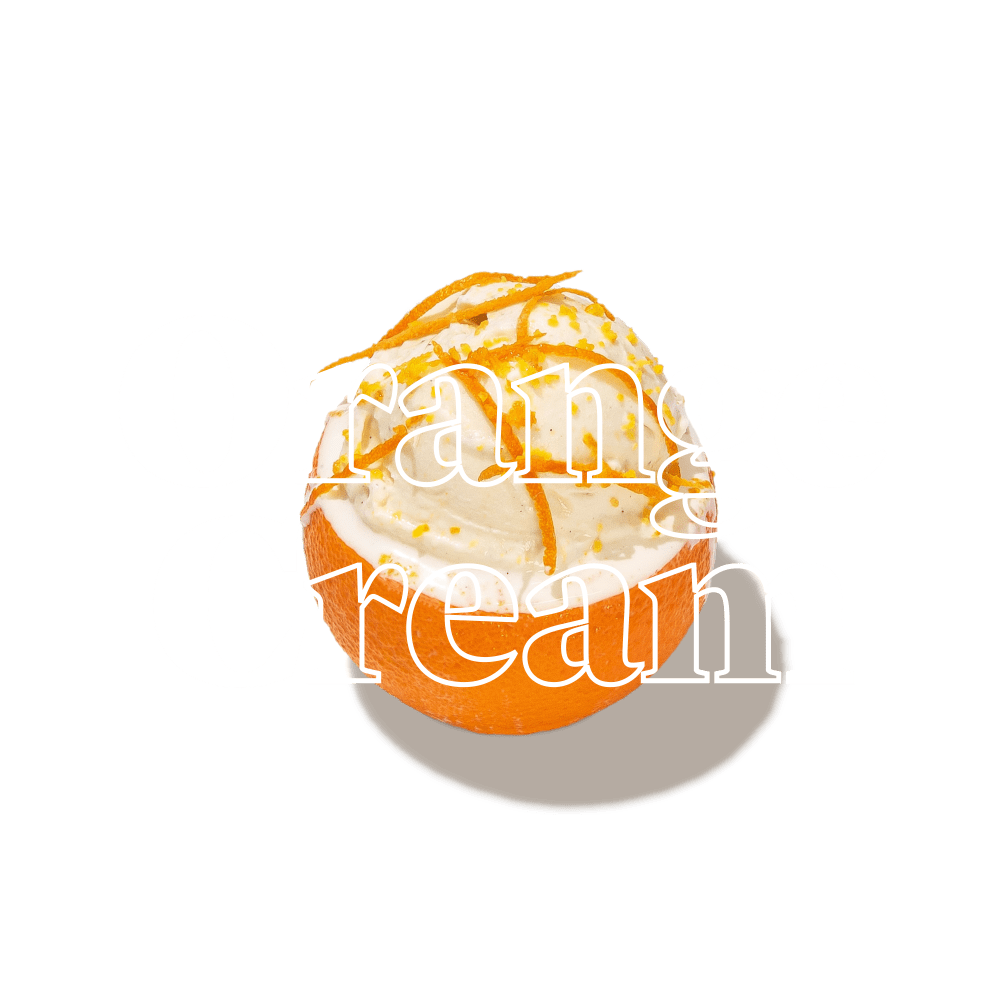 Keto Chow Orange Cream title with food name sake