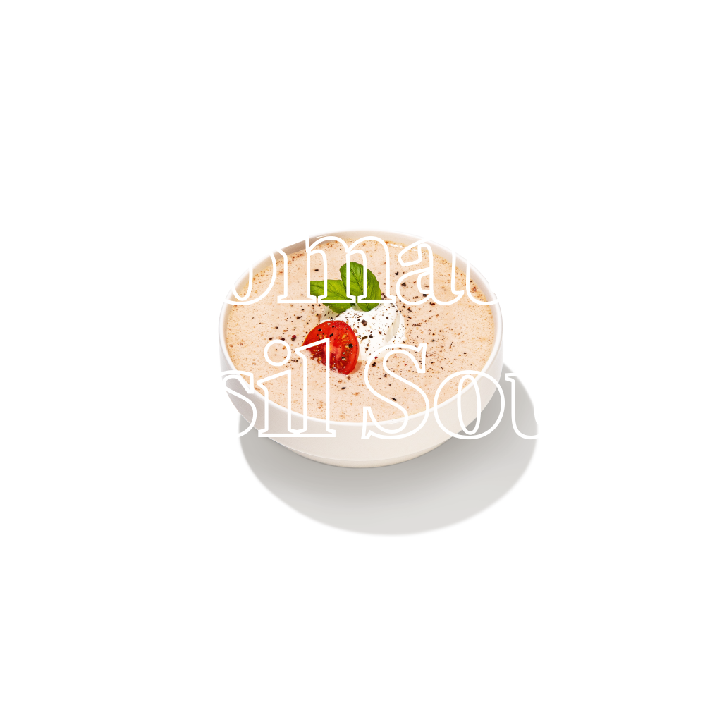 Keto Chow Creamy Tomato Basil Soup Base title with food name sake