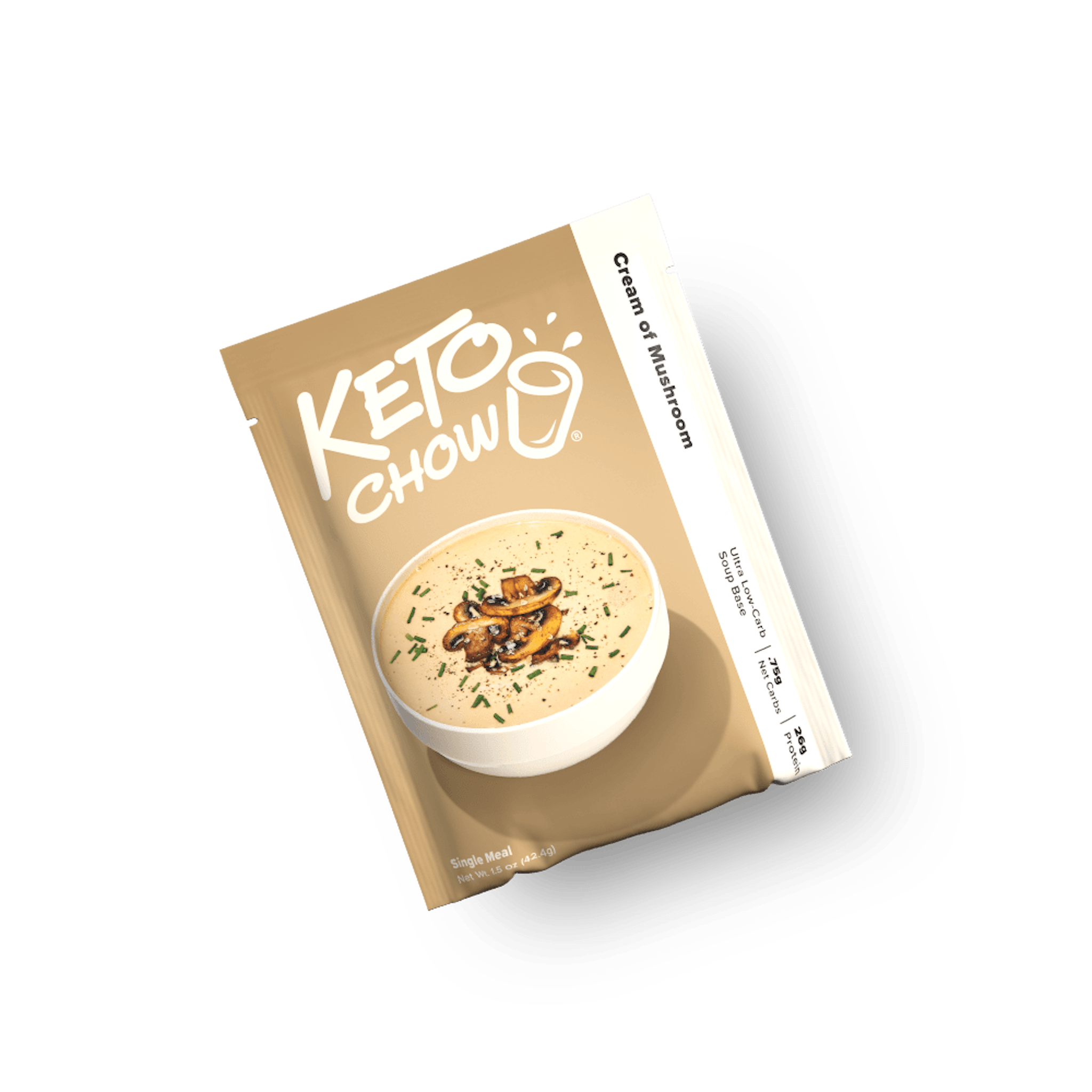 Image of the packaging for Keto Chow Cream of Mushroom Soup Base