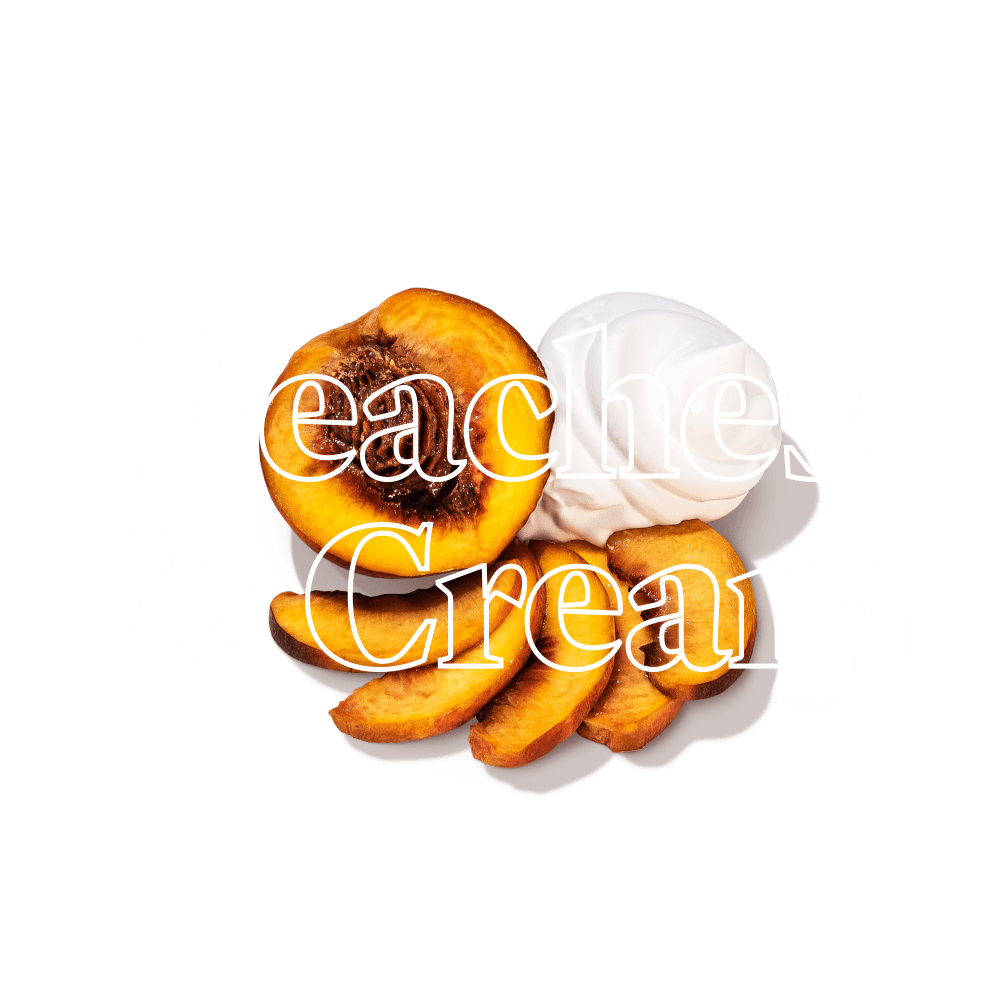 Peaches & Cream Keto Chow title with food name sake