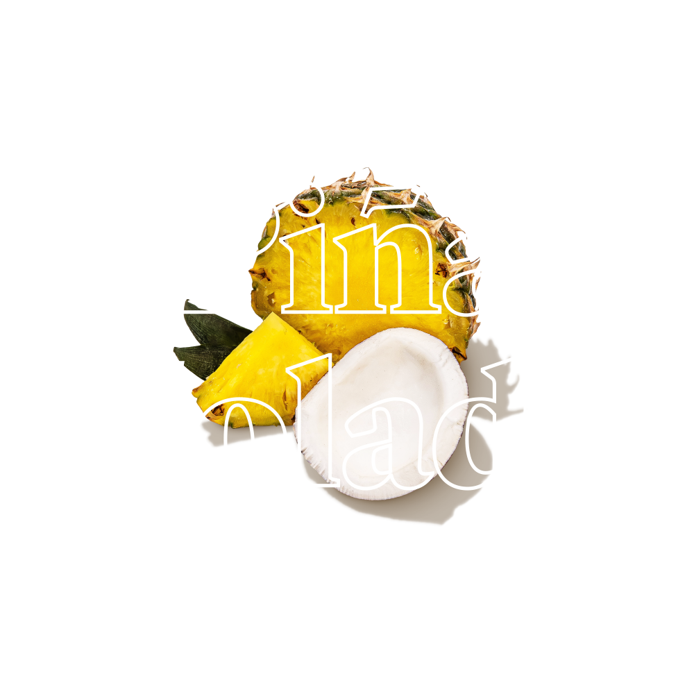 Pina Colada Keto Chow title with food name sake