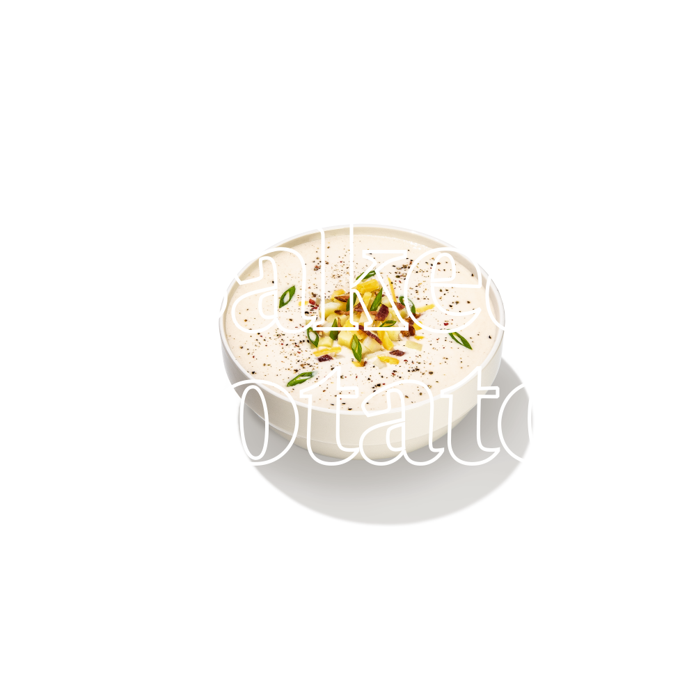 Keto Chow Baked Potato Soup Base title with food name sake