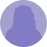 A colored silhouette of a headshot