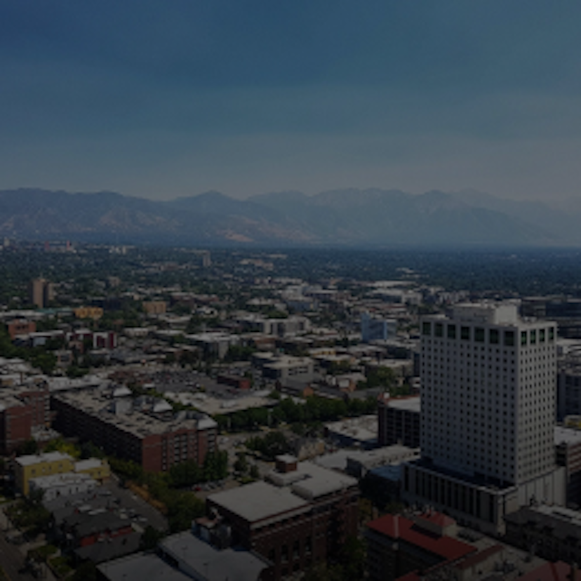 A birds eye view of Salt Lake City