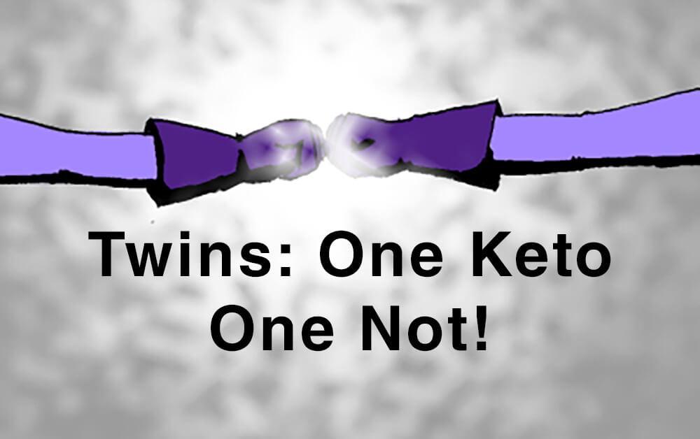 twins: one keto one not!