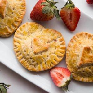 strawberry hand pies made with strawberry keto chow. keto chow, make keto easy