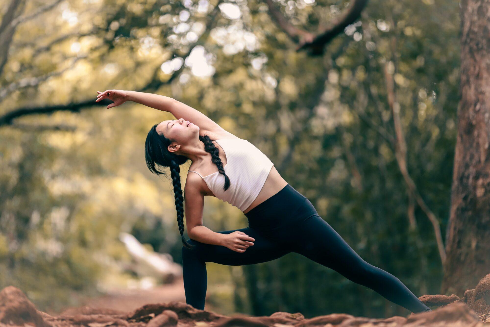 woman doing yoga