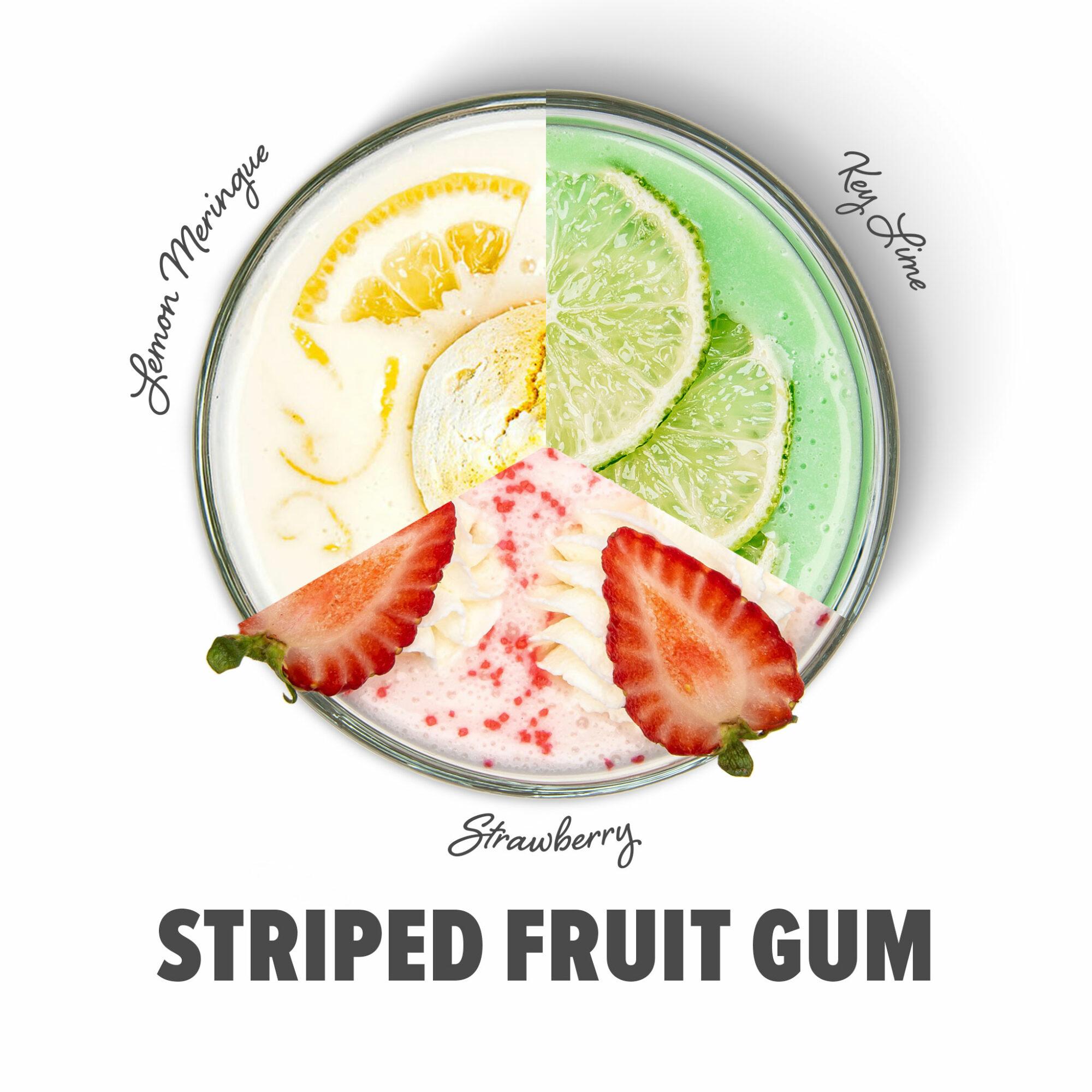 striped fruit gum keto chow