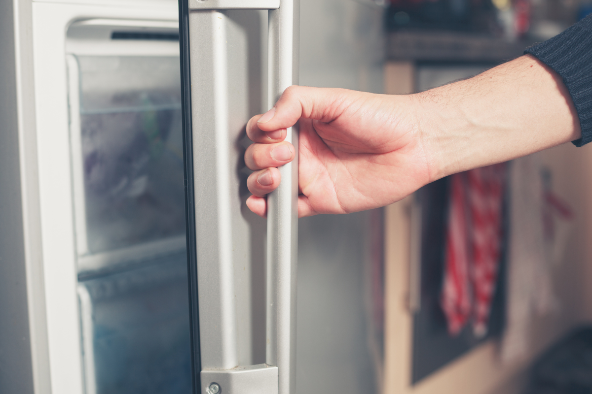 opening the freezer