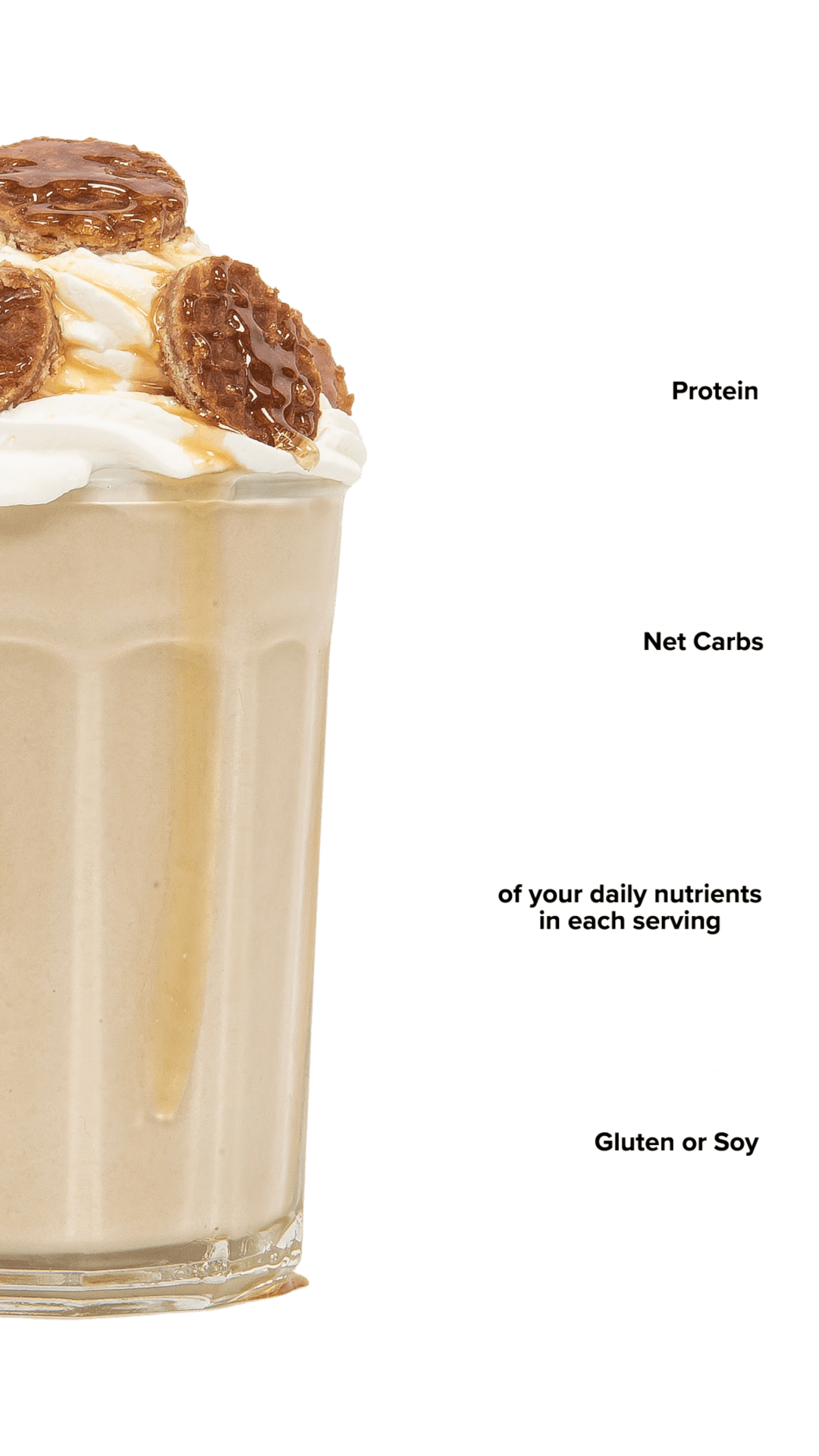 Keto Chow Maple Waffle shake with macro information