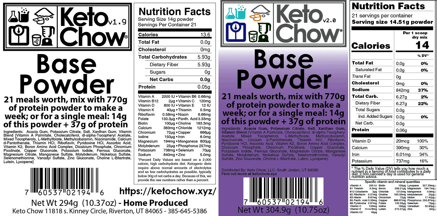 base powder Nutritional facts. visit info.ketochow.xyz/nutrition