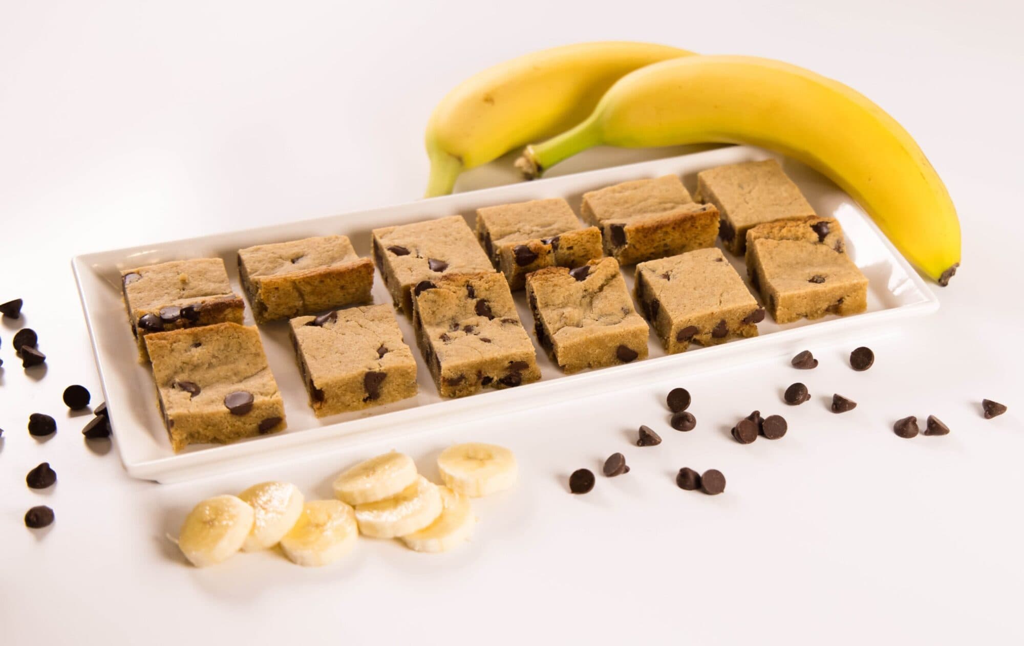 Banana Blondies with Chocolate Chips