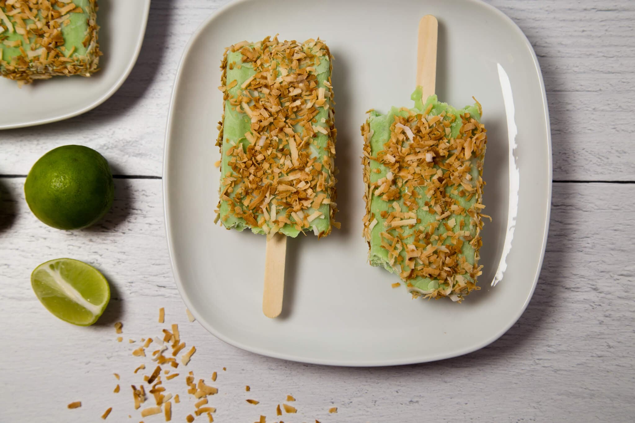 Creamy Key Lime-Coconut Popsicles