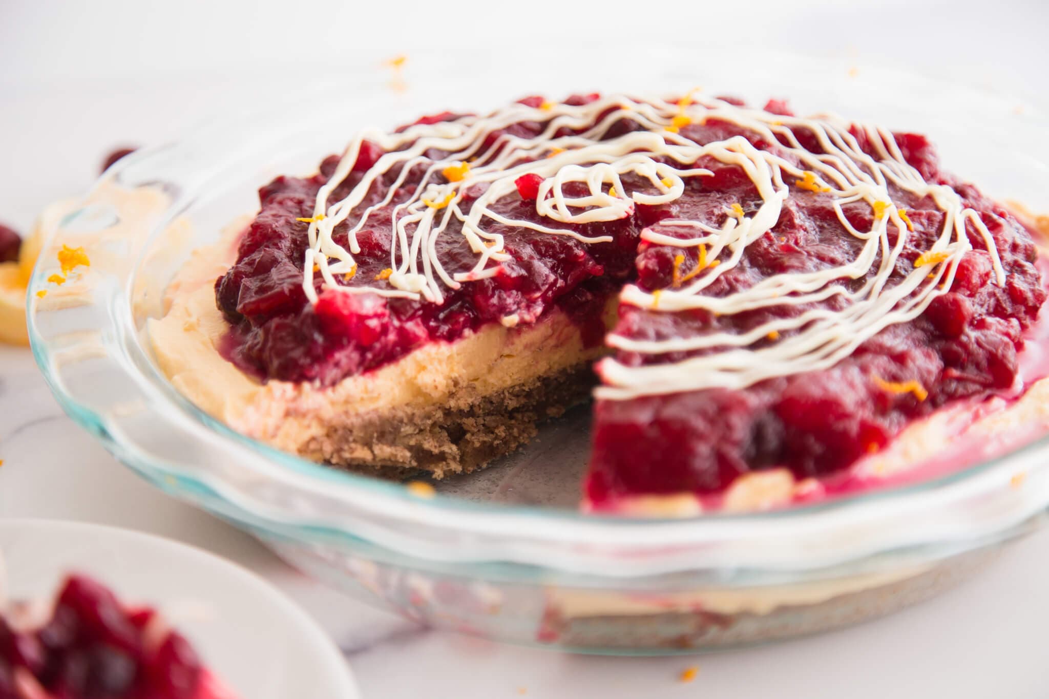 Orange Cream & Cranberry Pie