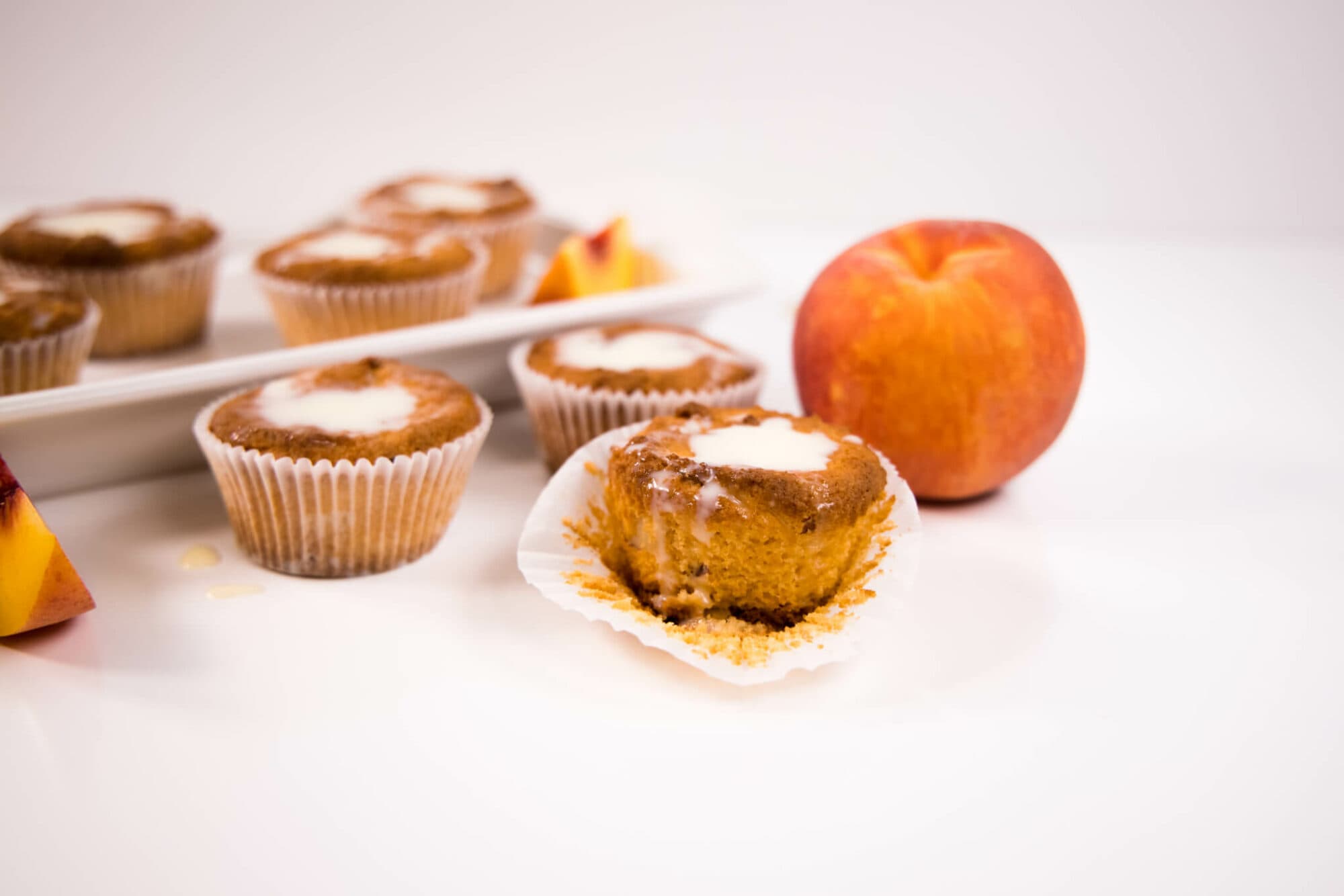 peach almond muffins