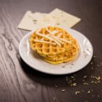 swiss cheese and rye chaffle