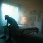 man dealing with mental health