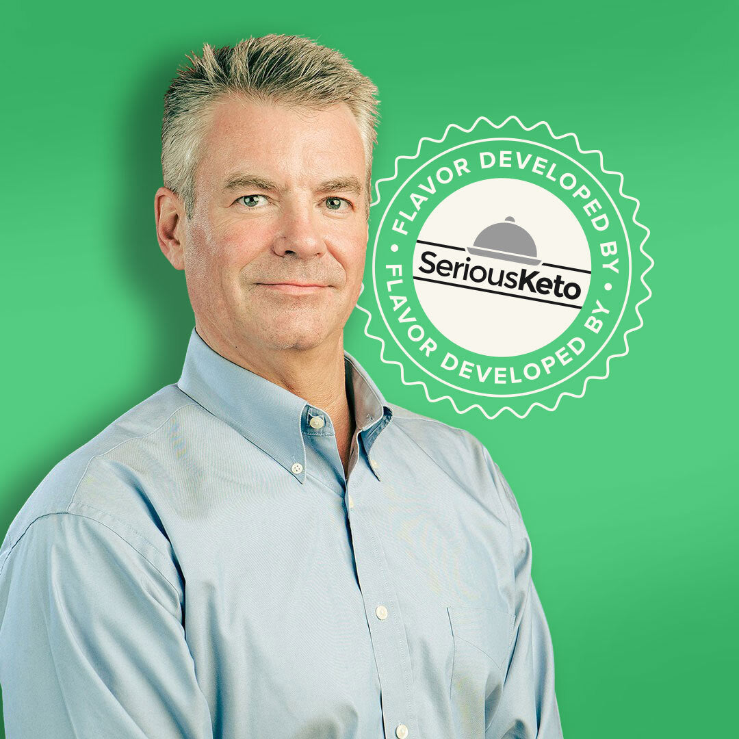 Steve from Serious Keto on a green gradient background