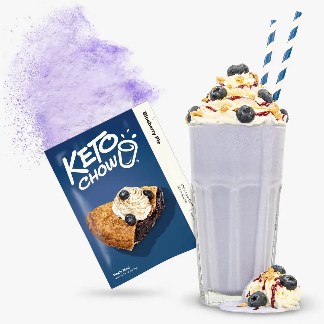 Blueberry Pie Keto Chow single meal  packet and shake