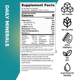 Daily Minerals Supplement Facts. For more info visit ketochow.xyz/nutrition