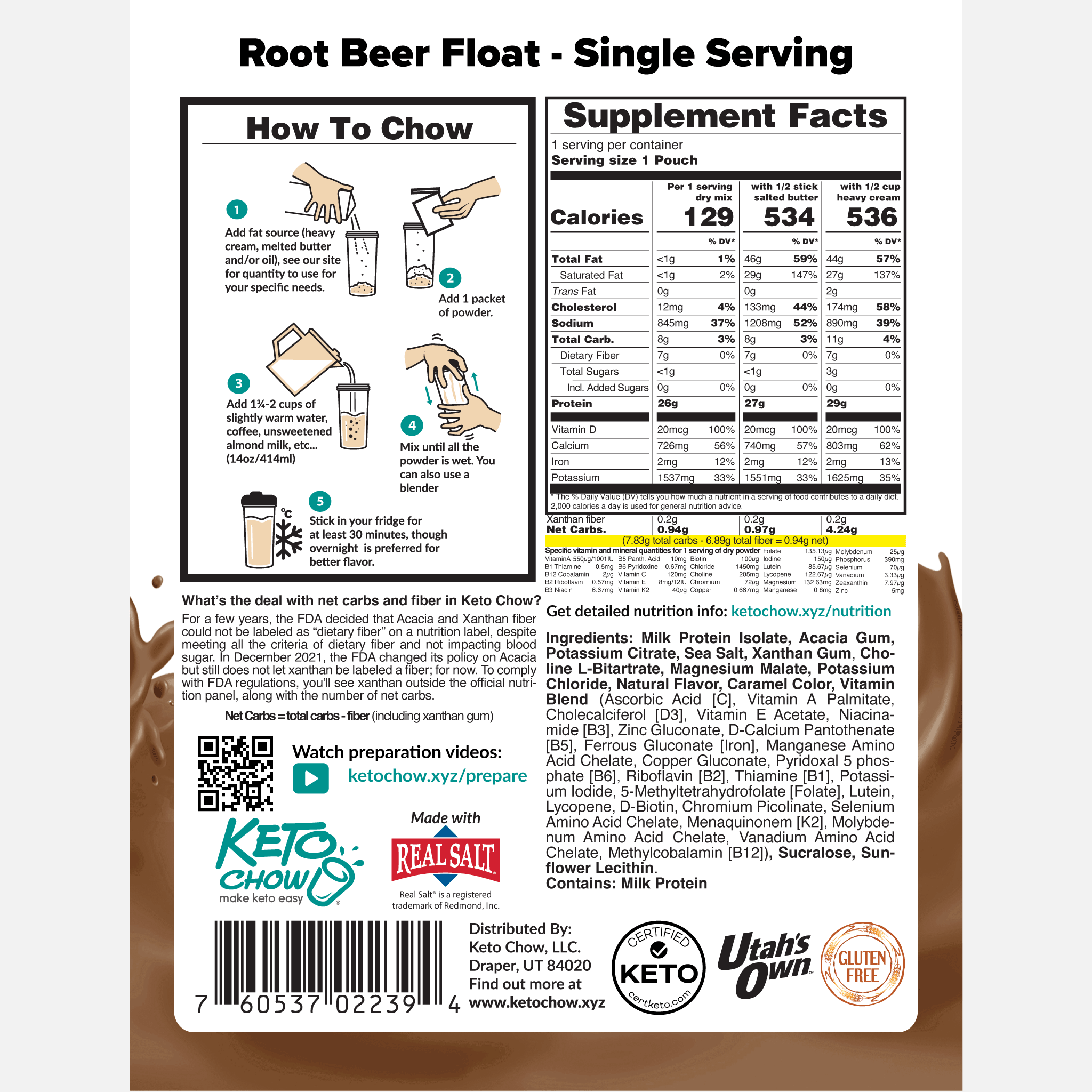 Root Beer Float Keto Chow